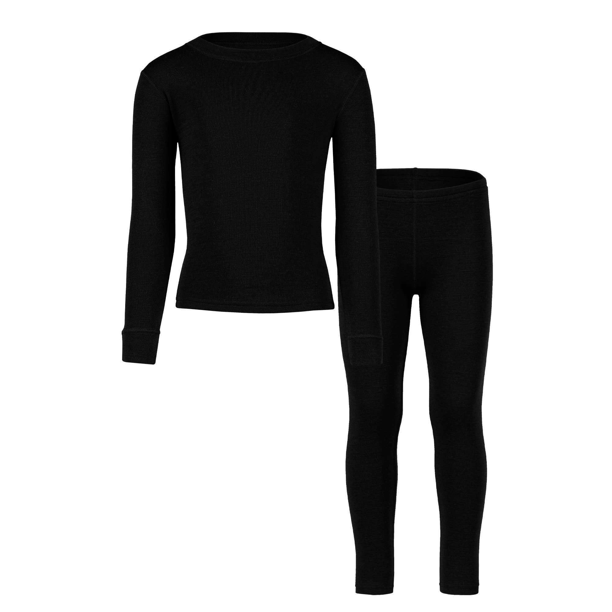 menique - Vente Ensemble haut et pantalon – enfant - Ensemble thermique mi-lourd en mérinos à manches longues et pantalon rouge cerise2