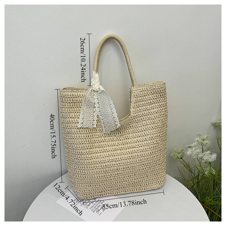 wandf - Wholesale Beach Bag - Straw Bags for Women Summer Tote Bag,Large Beach Bag Holiday10