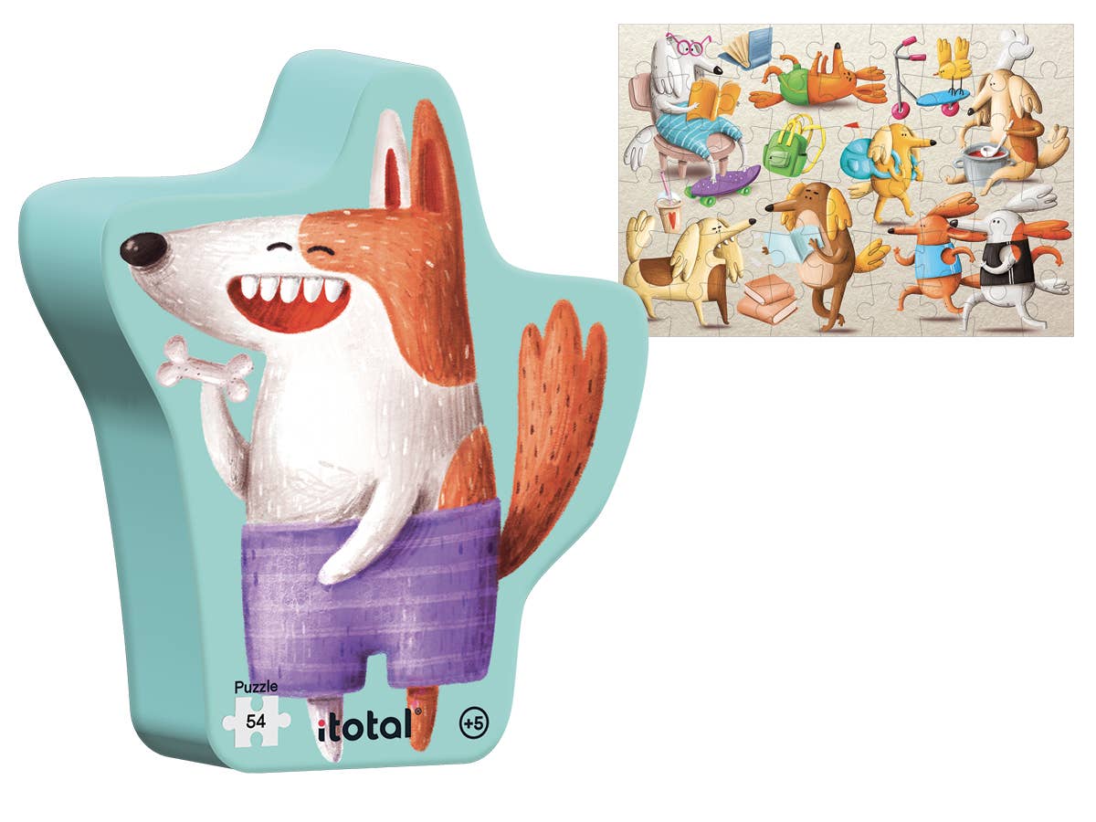 I-Total, I-Drink - Wholesale Puzzle - Kids - 49 Pcs Puzzle Age 5+ Funny Dogs0