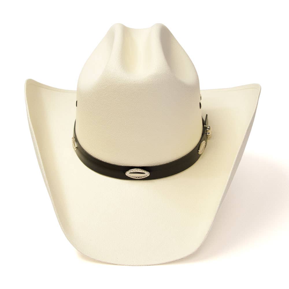 Western Express - Vendita all'ingrosso Cappello da cowboy - Unisex - Cappello da cowboy occidentale in paglia con fascia con concho d'argento3
