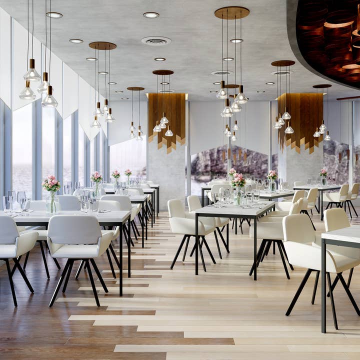 39F Inc. - Wholesale Patio Set - 5-Piece Dining Set 59” Table with Swivel Chair ForRestaurant15