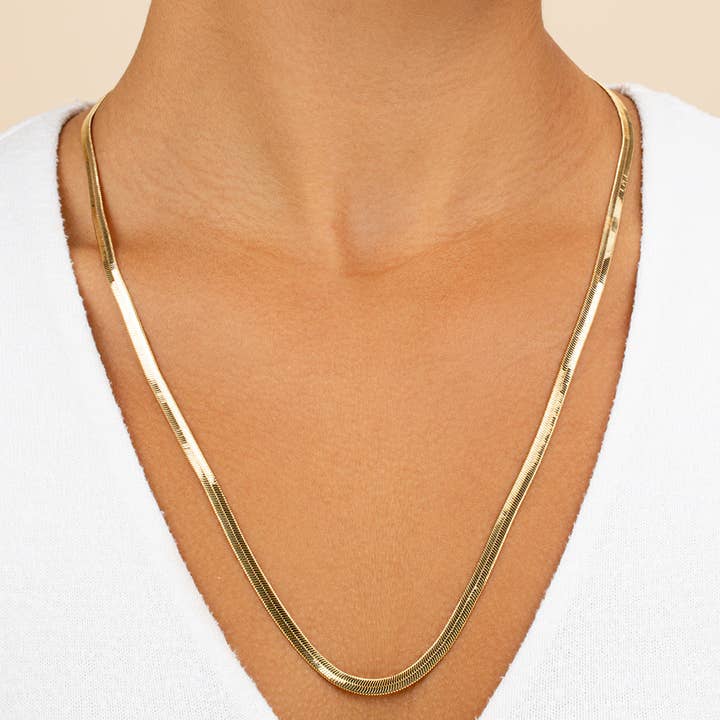 Sterling Forever - Wholesale Link & Chain Necklace - Herringbone Chain Necklace18