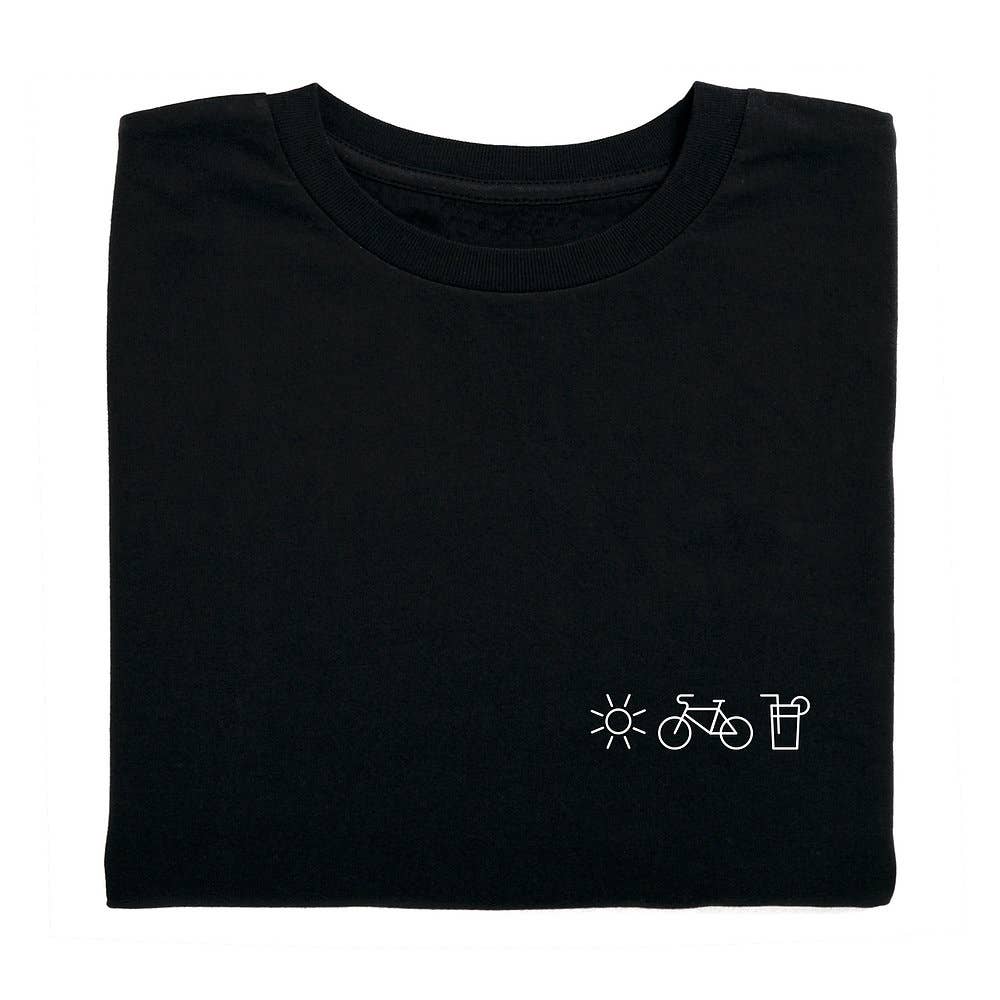 Charles - Wholesale Screen Printed T-Shirt - Unisex - Shirt Sonne, Fahrrad, Limo 100% Biobaumwolle & Fair Wear1