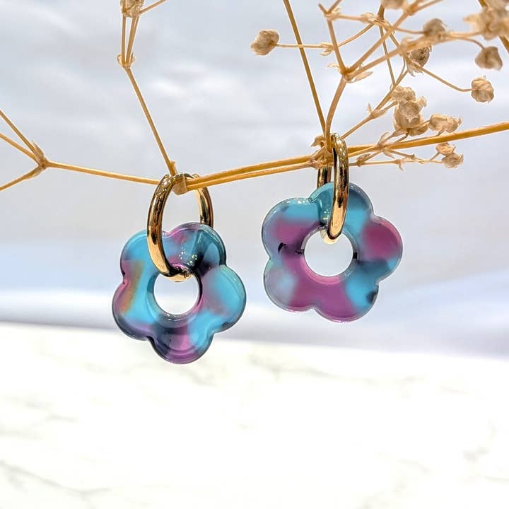 LOLO & YAYA - Wholesale Dangle Earrings - Stainless steel flower earrings2