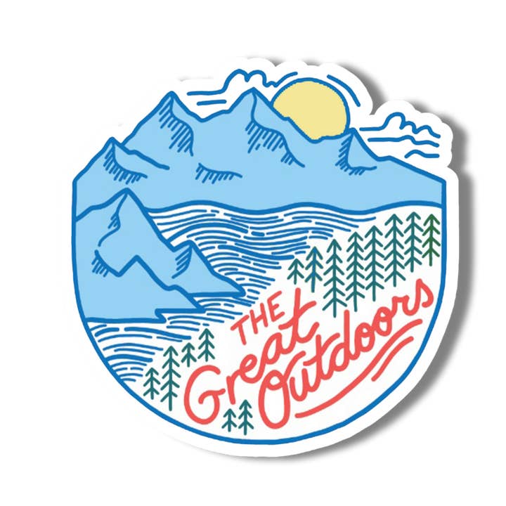 The Great Outdoors Diecut Vinyl Sticker for wholesale by National Parks and Beyond