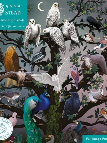 Anna Stead: Parliament Of Fowls 1000 bitar hållbart pussel för wholesale av Texas Bookman