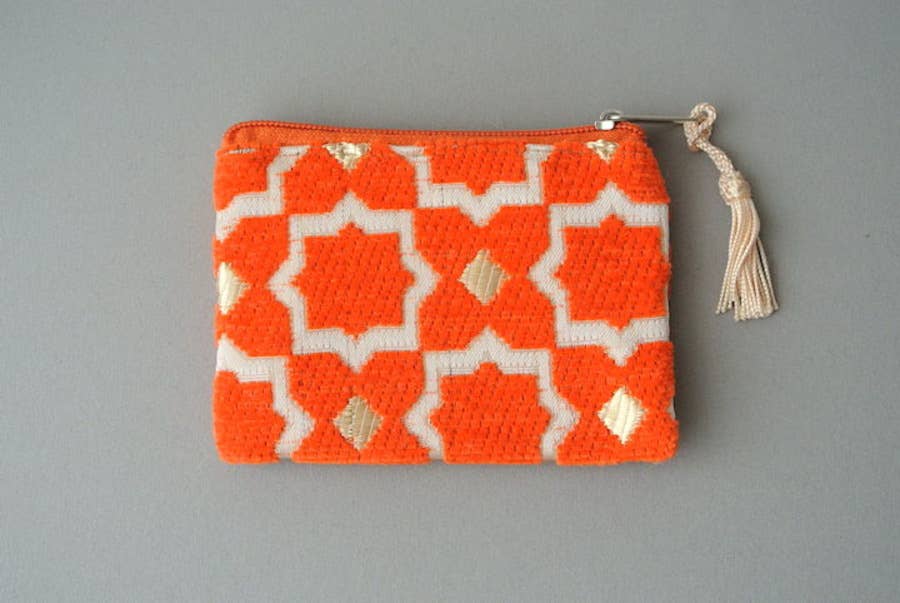 High crafty – wholesale Coin purse – Women’s – Moroccan Fabric Pouch – Mini Size  Handmade “Moubla” Upholst8