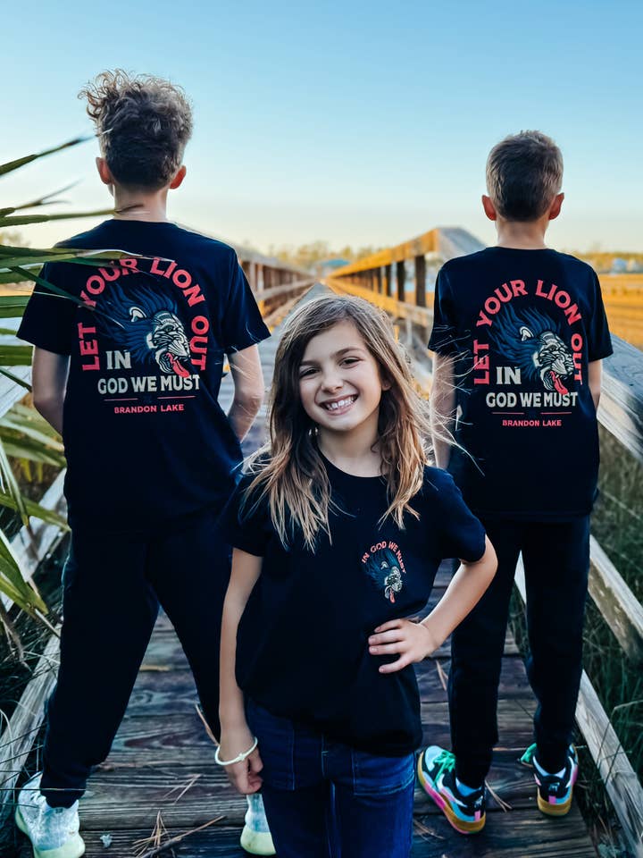Brandon Lake "Let Your Lion Out" Kids Tee for wholesale by In God We Must