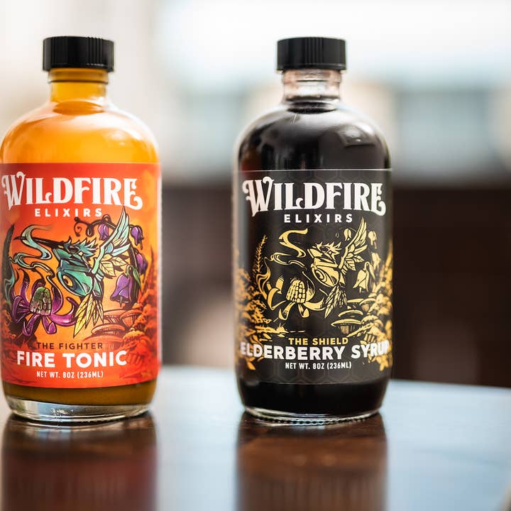 Wildfire Elixirs - Wholesale Oral Supplement/Vitamin - Elderberry Syrup - The Shield 8oz8