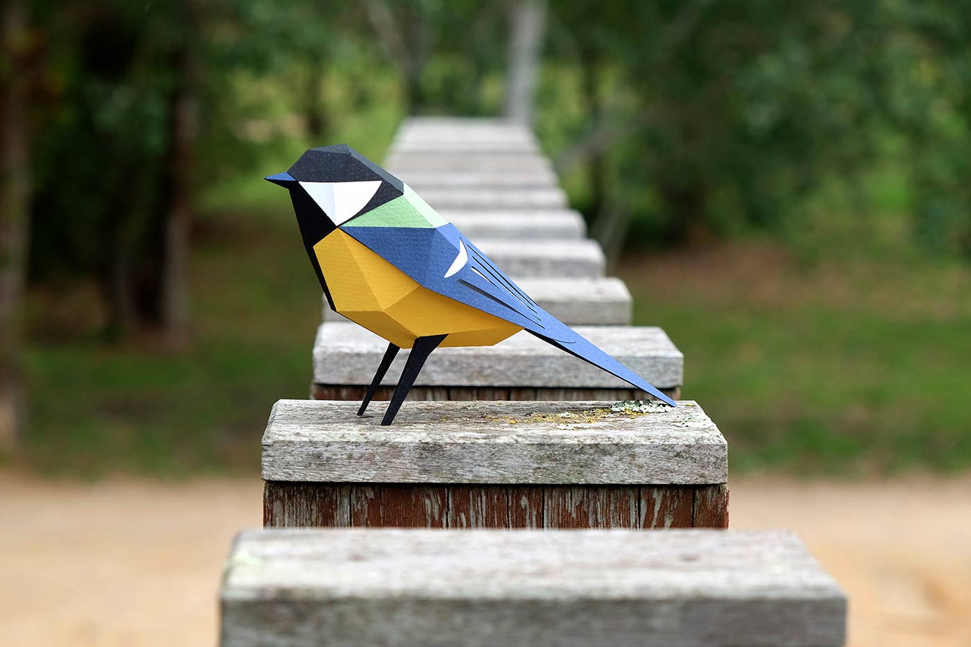 Today is Art Day - Wholesale DIY Craft Kit - Great Tit - Bird 3D Paper Figure by Plego5