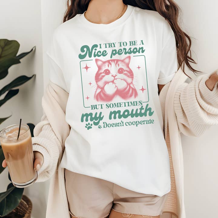 RusticPrintStudio – wholesale Skjorta - Unisex – Sarcastic Animal Quotes T-shirt Söt katttröja
