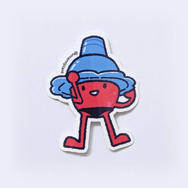 Säkerhet Cone vinyl klistermärke för wholesale av UMAMIPLANT