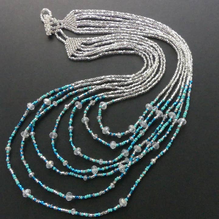 DIAMANTI DESIGNS - Wholesale Beaded/Pearl Necklace - Millie Multi-Strand Necklace with Crystals