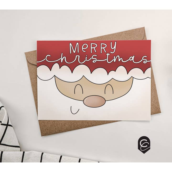 Cartão de Natal Papai Noel por atacado de Curiously Cursive