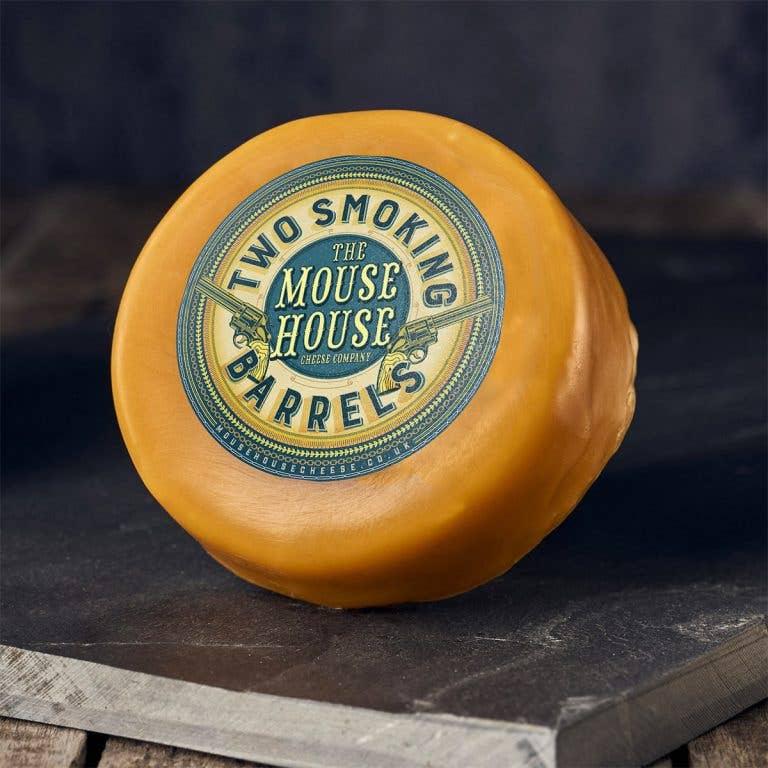 The Mouse House Cheese Company – wholesale Cheese – Two Smoking Barrels 200g Truckle