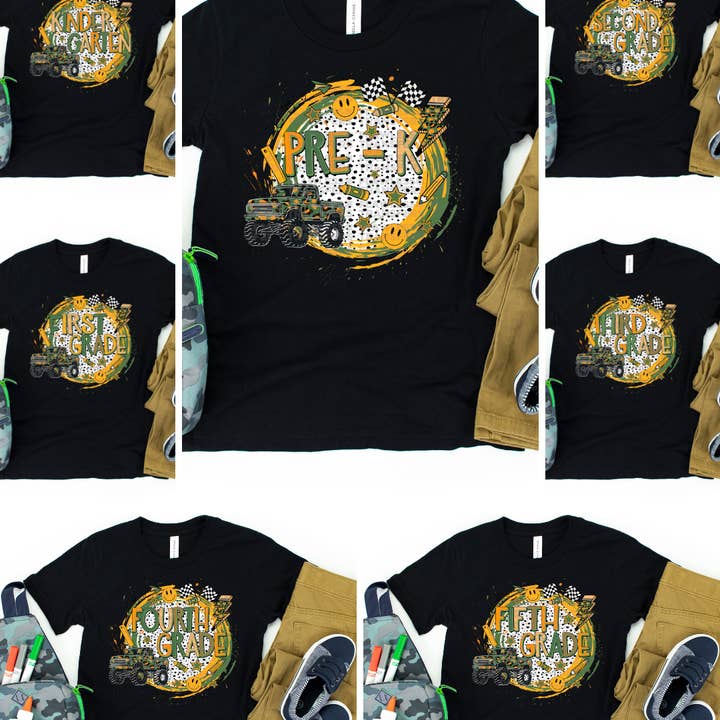 Flawless Transfers - Wholesale Sublimation Transfer - Camo Truck Back To School #2205 DTF Transfer