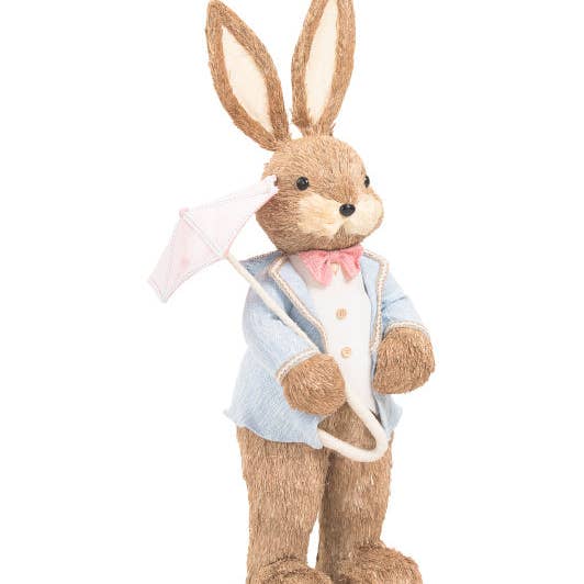 Lapin en sisal de 43" avec parapluie pour la vente par Dunn Deals