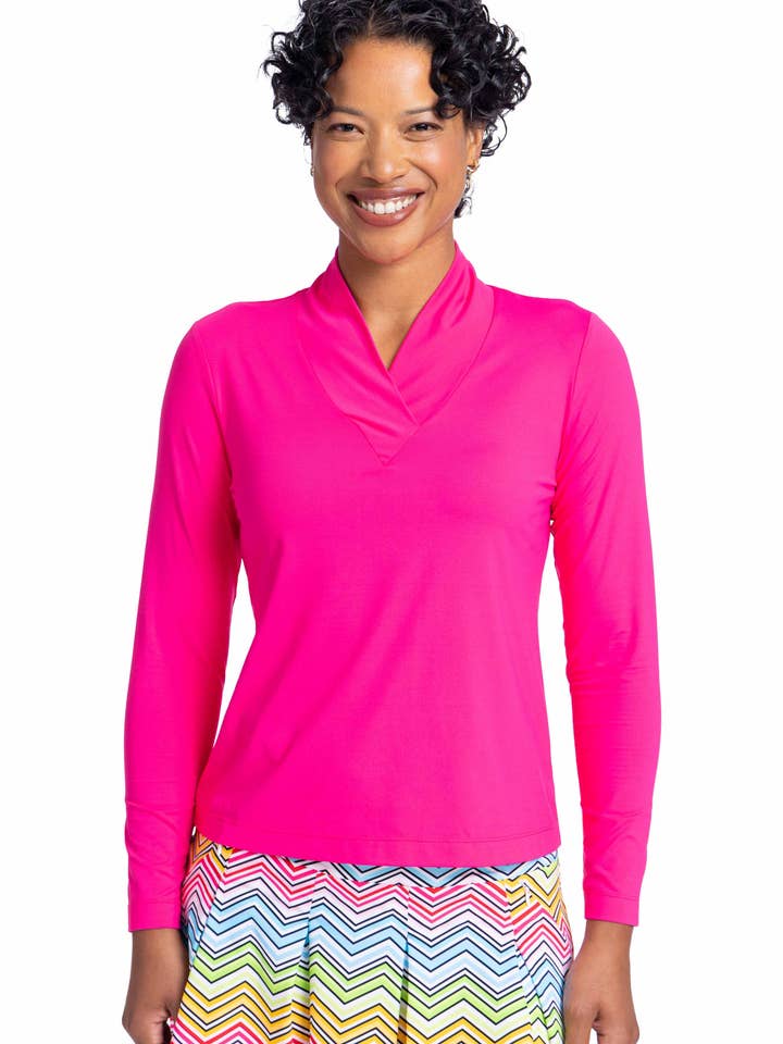Top à manches longues Lovely Layer - Preppy Pink pour la vente par KINONA