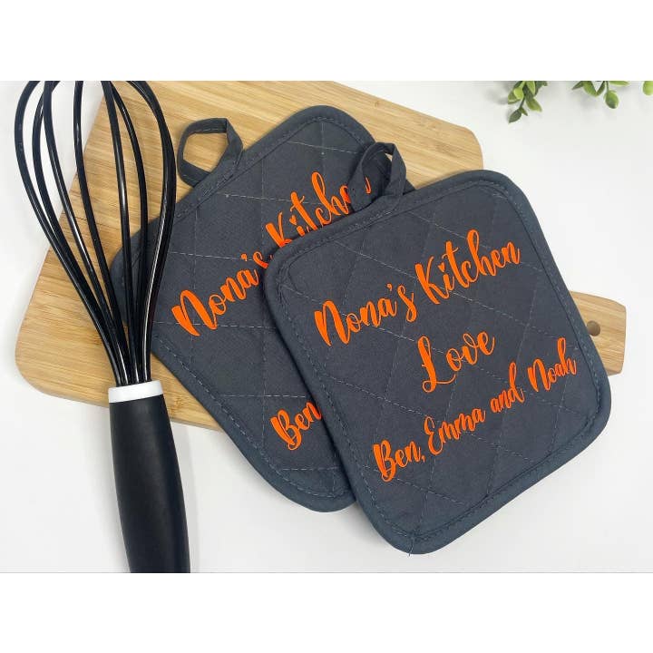 OMMO Designs - Wholesale Oven Mitt/Pot Holder - Customized Oven Mitt, Custom Kitchen Towel, Kitchen Gift Set, Grandma Gifts, Neighbor Gift, Family Gifts, Personalized Gifts
