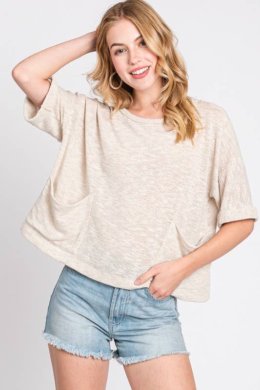 Final Touch - Venta al por mayor Túnica - Mujer - Top de Cuello Redondo de Corte Holgado - T312145