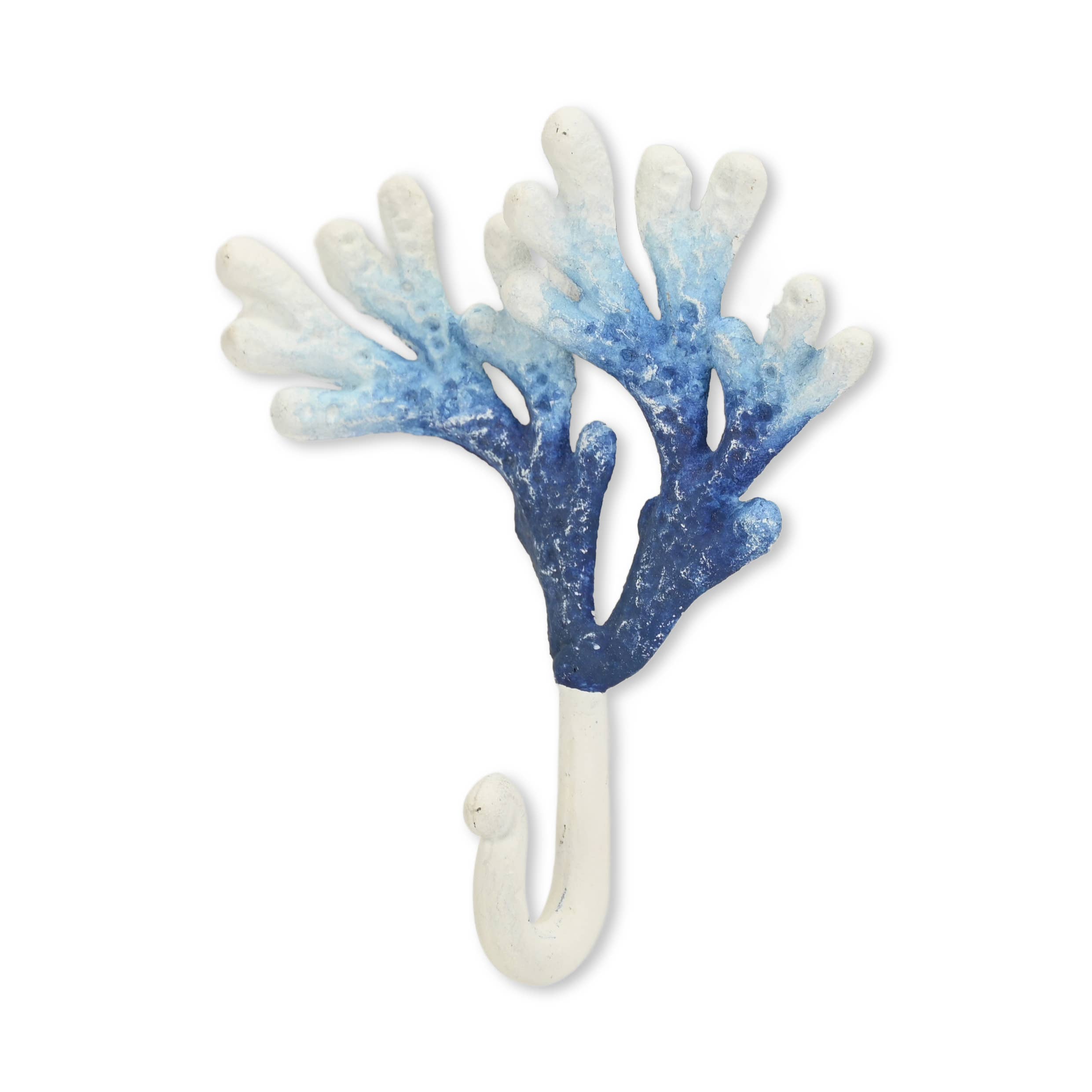 Cheungs Home Decor - Wholesale Wall Hook - Solva Blue & White Coral Cast Iron Wall Hook5