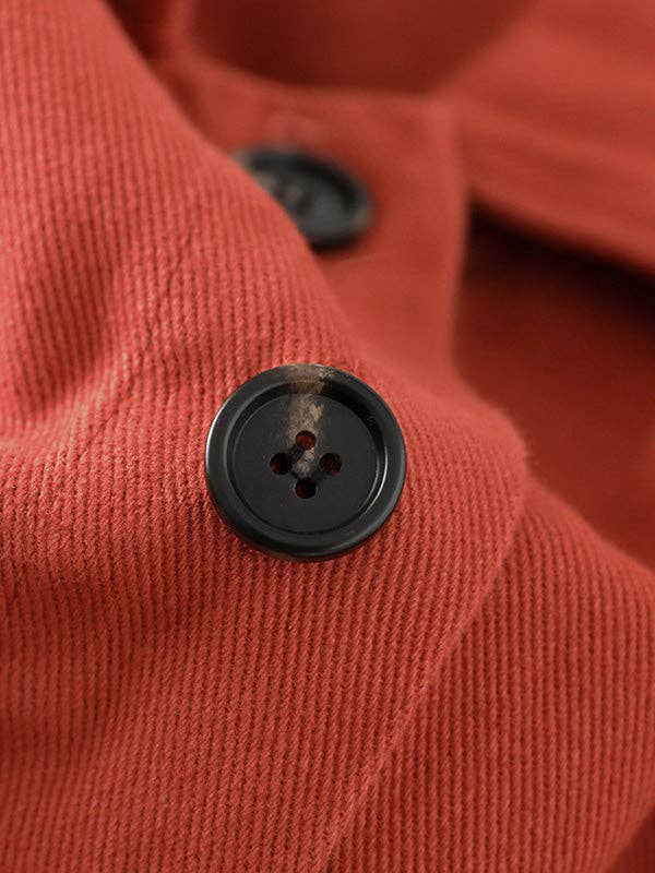 Plush Looks - Wholesale Jacket - Women's - Vintage Loose Long Sleeves Buttoned Solid Color Lapel Collar Outerwear13