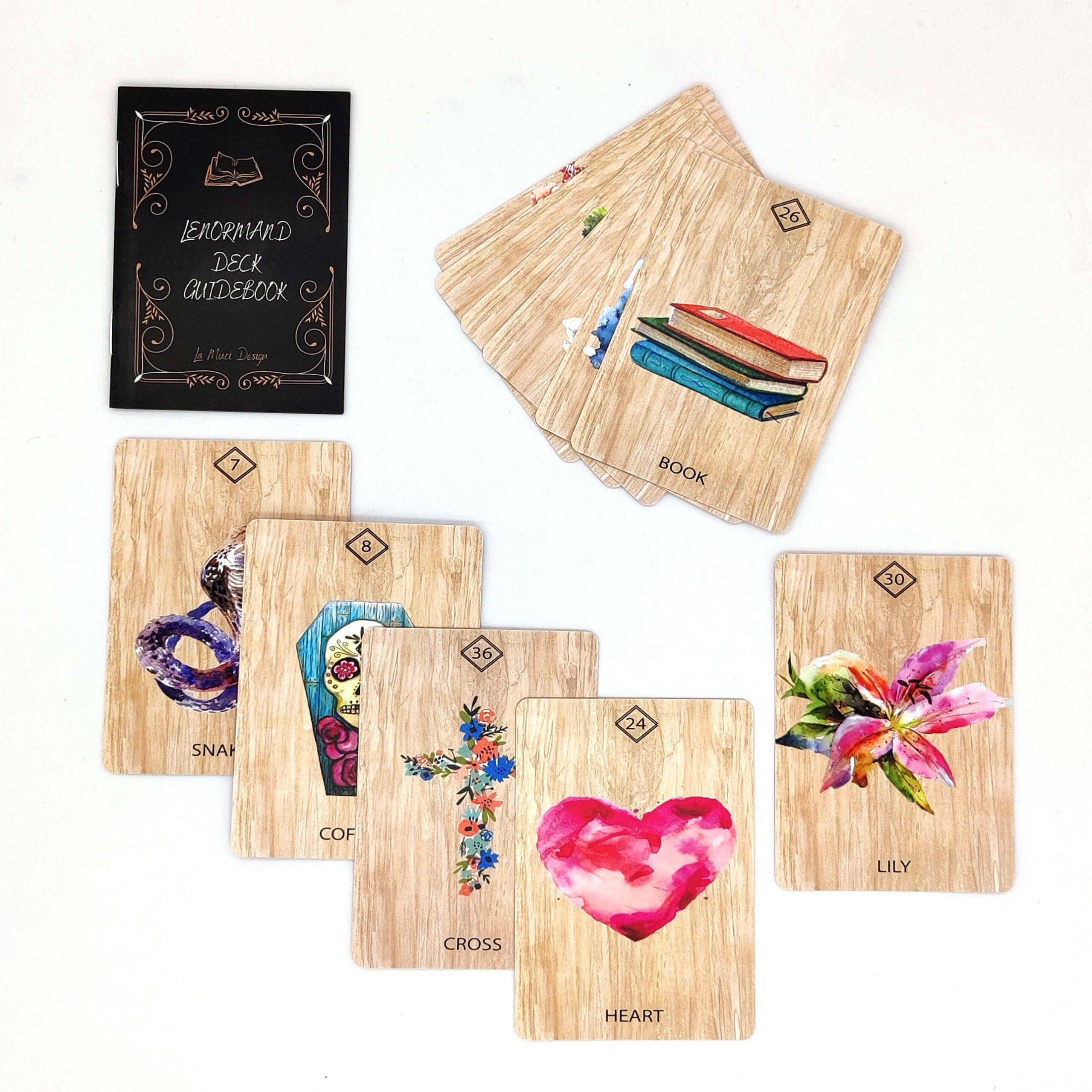 LA MUCI DESIGN - Venta al por mayor Cartas del tarot - Baraja Pia Lenormand de 36 cartas para adivinación7