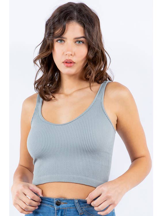 Vanilla Monkey - Wholesale Tank Top - Women's - Ribbed Tank Crop Top4