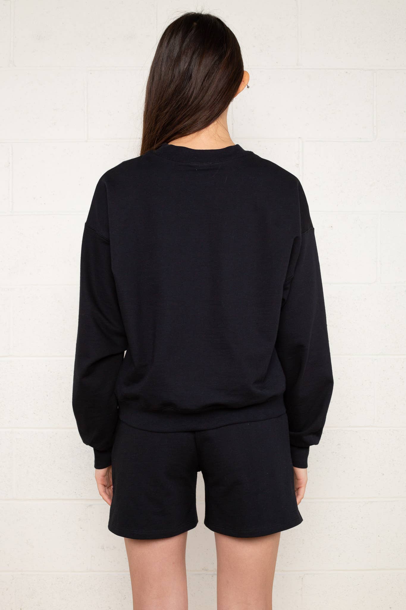 Black 14oz Fleece Crew Neck Sweatshirt-Plus Size for wholesale on Faire3