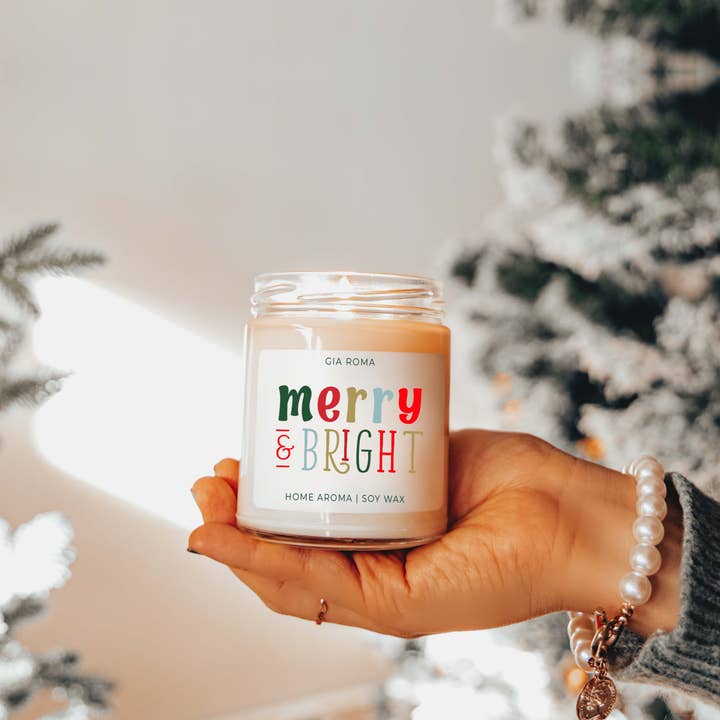Gia Roma - Wholesale Jar/Filled Candle - Funny Christmas Candle Gifts, Soy Holiday Scented Jar Candle