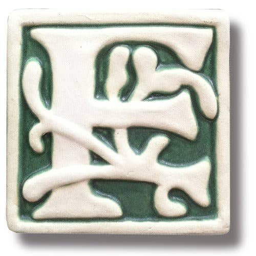 Whistling Frog Tile Inc. – Engroshandel Vægfliser – Bogstav F Tile, William Morris Style 4x4"2