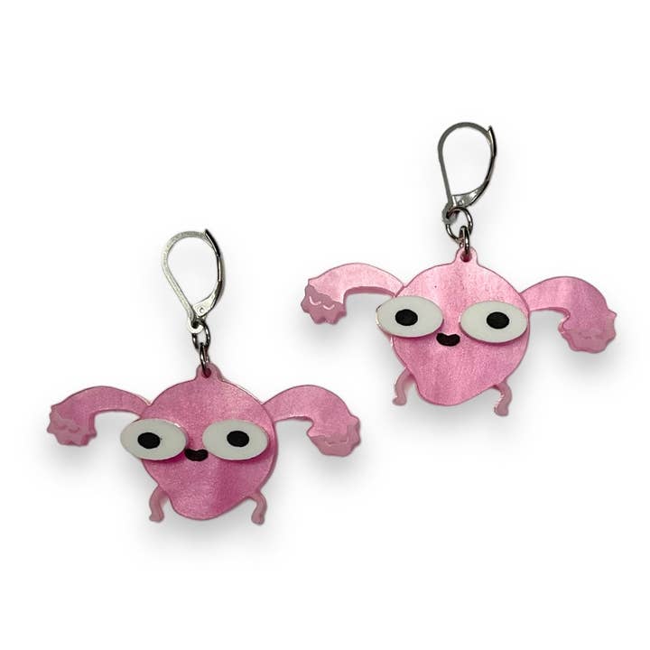 Vinca - Wholesale Dangle Earrings - Sarah's Scribbles Uterus Earrings