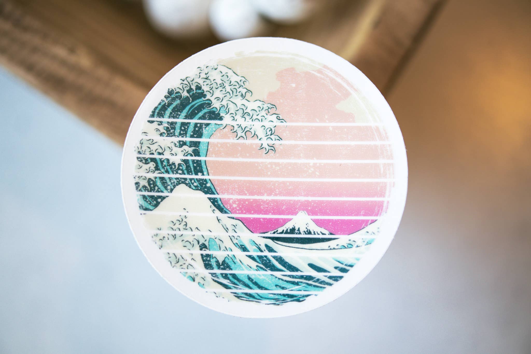 Savannah and James Co - Wholesale Sticker - Beach Wave, ClearVinyl Sticker, 3in.3