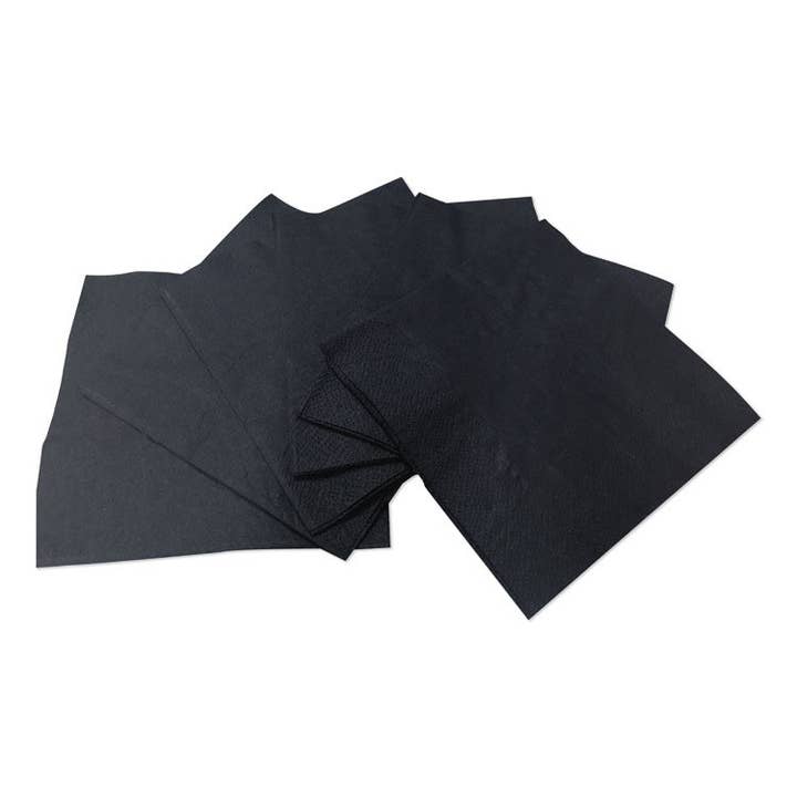 Black 1-Ply Cocktail Napkins, 4,000/Carton for wholesale by Everyday Supply Co