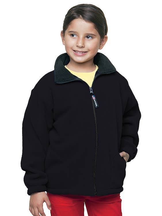 Bayside Youth Full Zip Fleece Jacket for wholesale by AST Sportswear