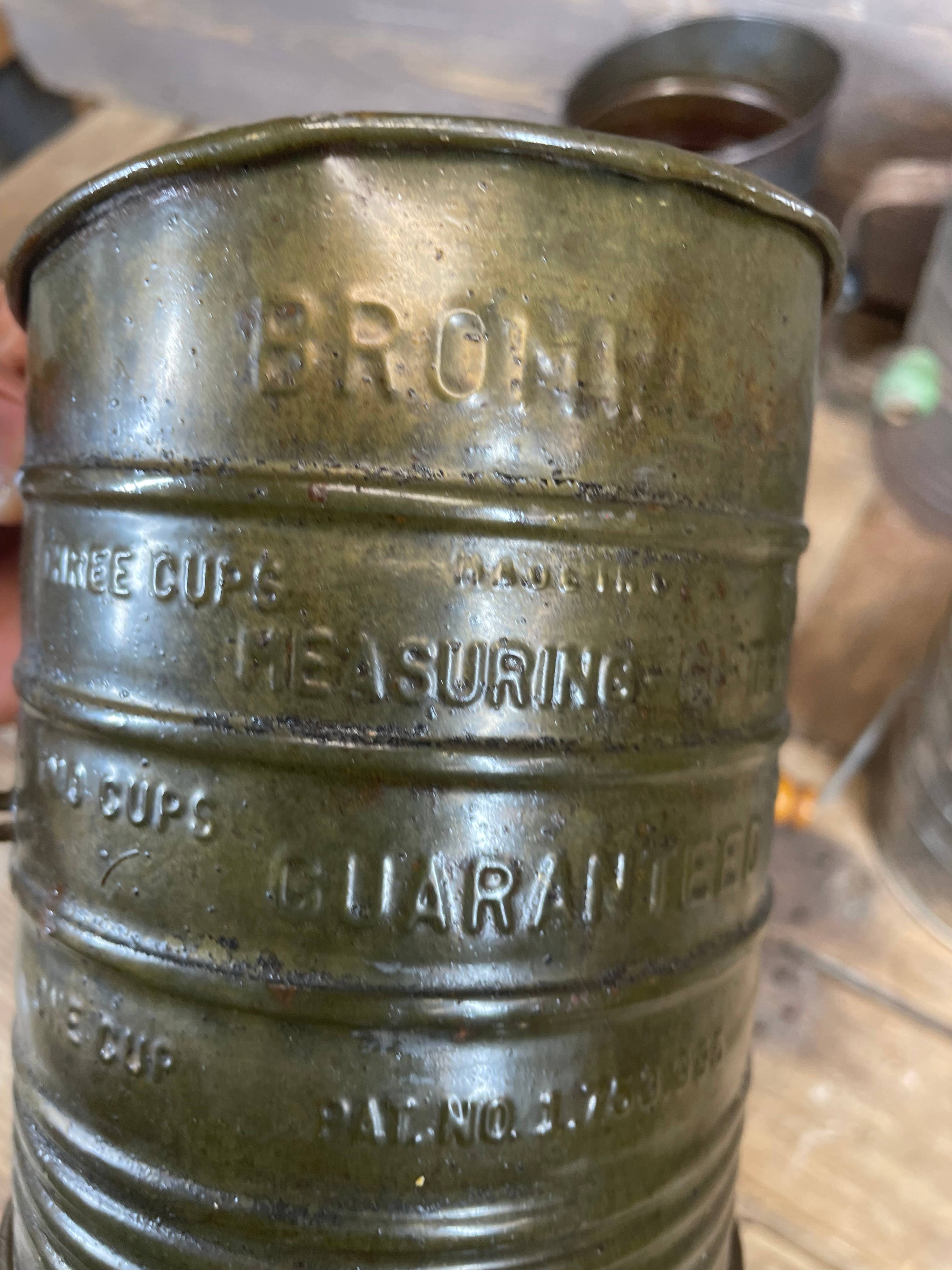 My Amigos Imports - Wholesale Sifter - CLEARANCE-Antique-ER-Vintage Metal Flour Sifter-7x6 inch-$121