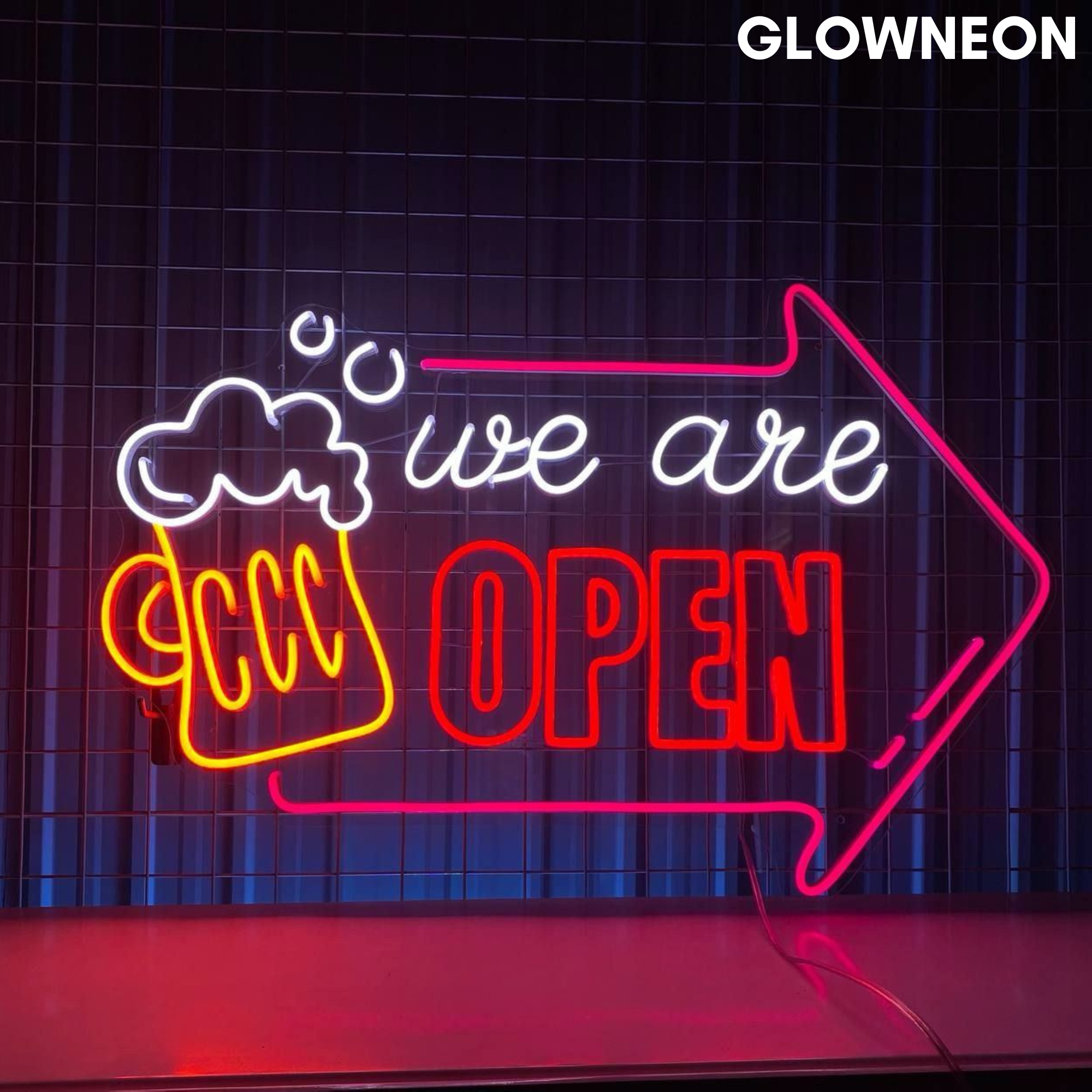 Glow Neon – wholesale Neon sign – We Are Open Neon Sign, Beer Club Led Sign, Beer Lounge Decor0