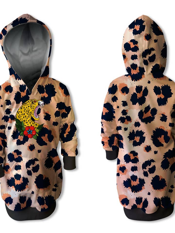 Leo Flower Kinder Sweatshirt-Kleid | CAN-VESTN.18 für den Großhandel von Fishikii