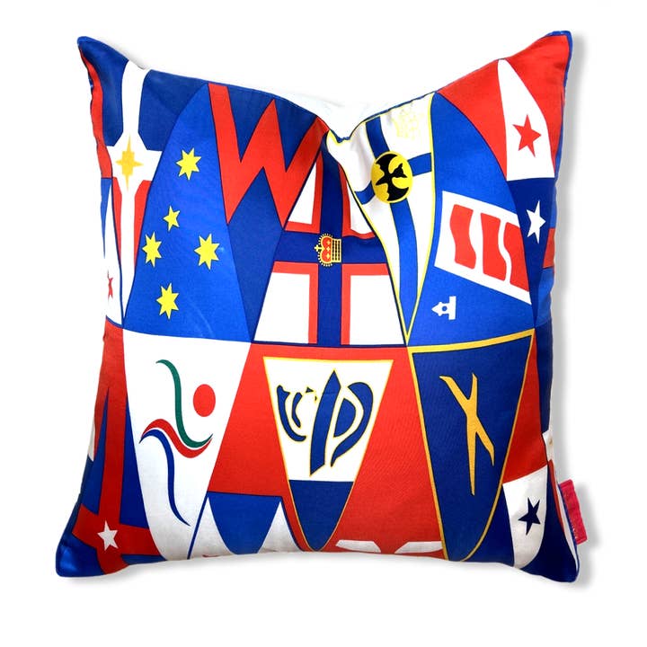 Cuscino in seta vintage LV Cup 2000 20" per la vendita all'ingrosso da parte di Vintage Luxe Up