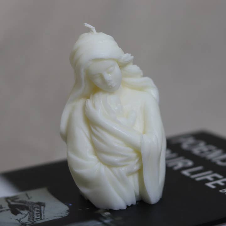 Religious Candle - Pillar Candle - Baby Jesus, Mary Candle for wholesale by Pasadena Candle Co