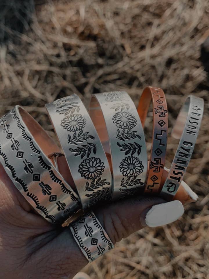 Floral bracelet for wholesale by Diamond Basin Design Co.