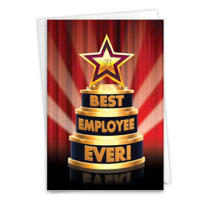 NobleWorks - Wholesale Season's Greetings Card - Employee Appreciation Day Card - Best Employee Ever