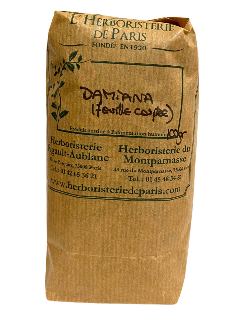 L'HERBORISTERIE DE PARIS - Wholesale Health/Detox Tea - DAMIANA LEAF 100G HERBORISTERIE DE PARIS0