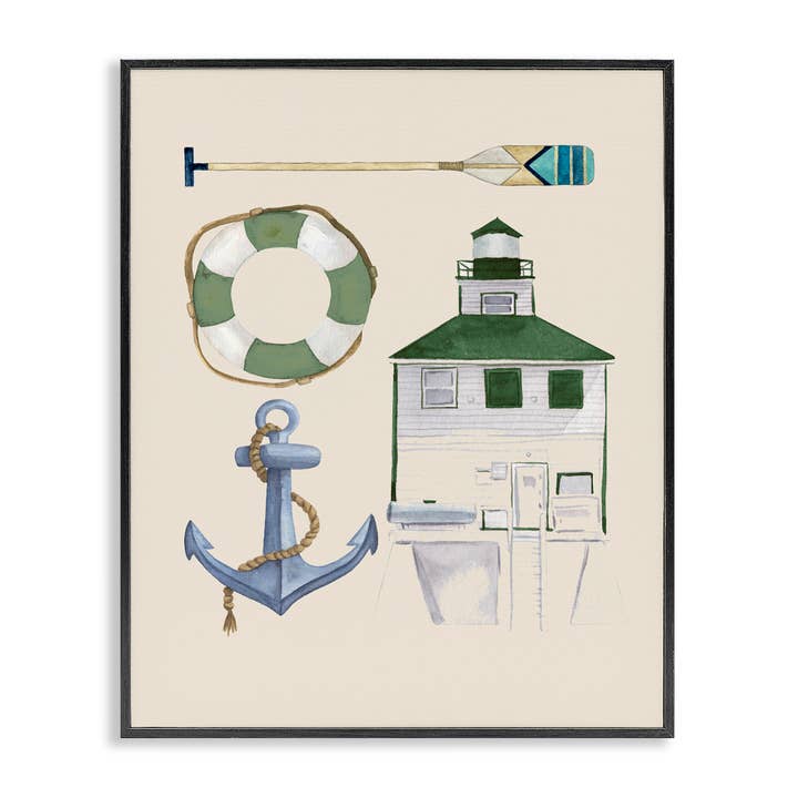 Boating & Lake Gear Framed Art for wholesale by Stupell Industries
