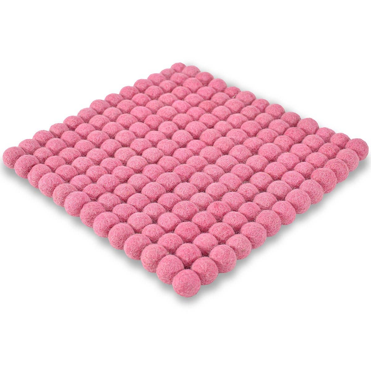 BNB Crafts Inc. - Vente Dessous-de-plat - Dessous de plat carré à pompons solide de 8,5 po (10 options de couleur)11