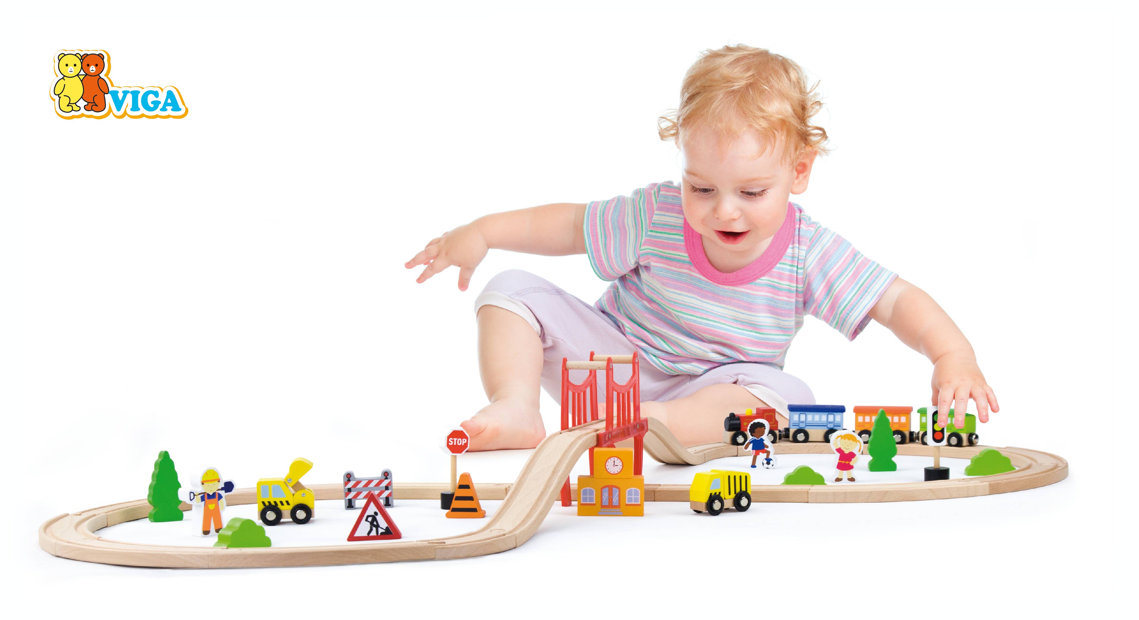 Trade Toys Limited - Wholesale Toy Set - Kids - Viga Wooden Train Set - 39pcs7