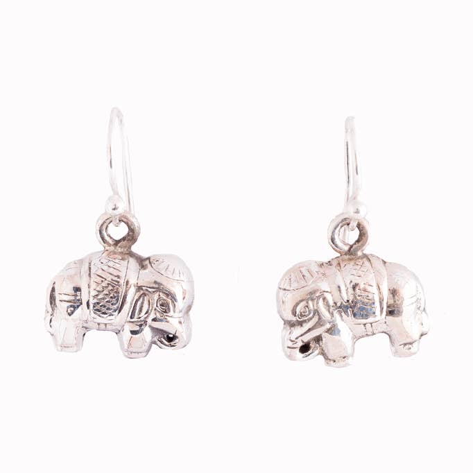 Silver Elephant Earring for wholesale by Benjamin International