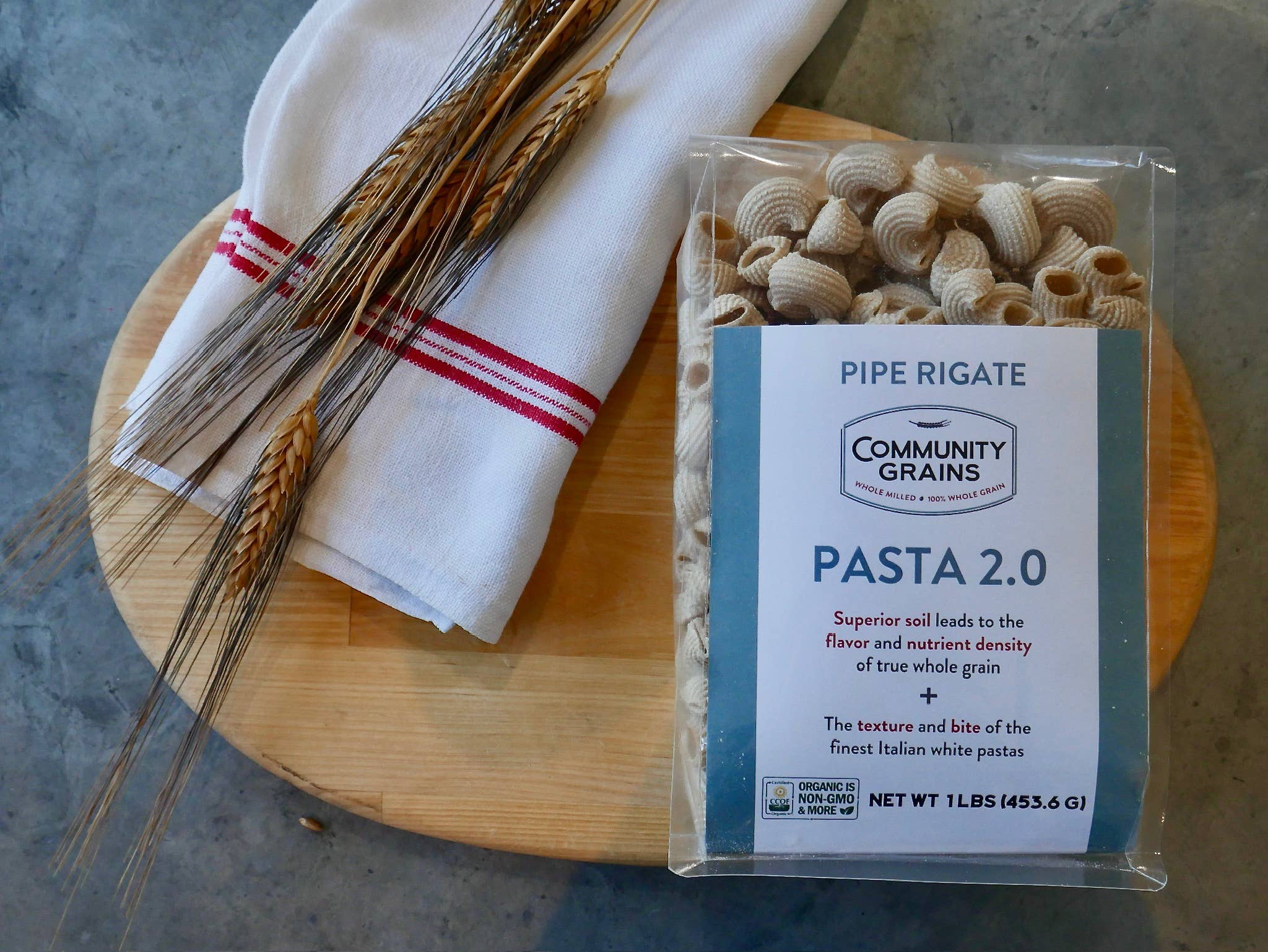Community Grains - Wholesale Pasta - Organic Pipe Rigate Pasta 2.03
