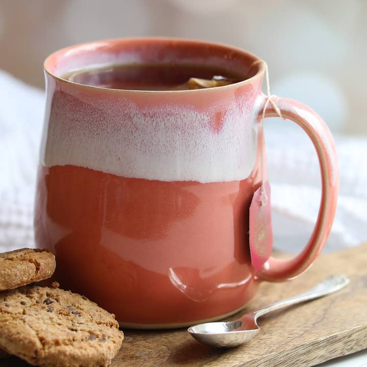 Coral Handmade Coffee Mugs | Handmade Mugs | Ceramic Mugs for wholesale by Glosters Pottery