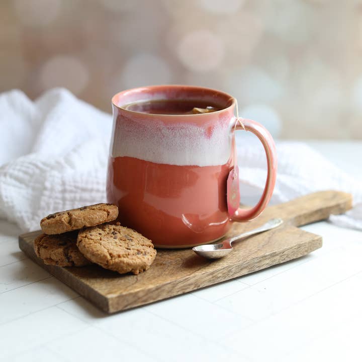 Coral Handmade Coffee Mugs | Handmade Mugs | Ceramic Mugs for wholesale by Glosters Pottery